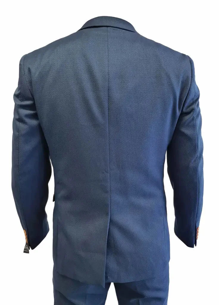 Men's Suit Navy Blue Size M Slim Fit Polyester 3-Piece Wedding Suit 6